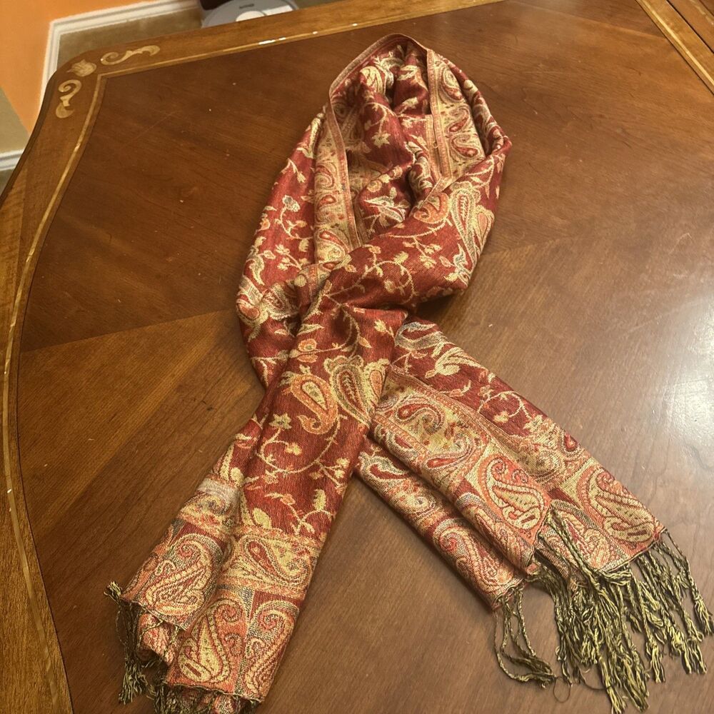 Pashmina Scarf Shawl,Paisley, Multicolored ScarfThis retro Pashmina ShawL
